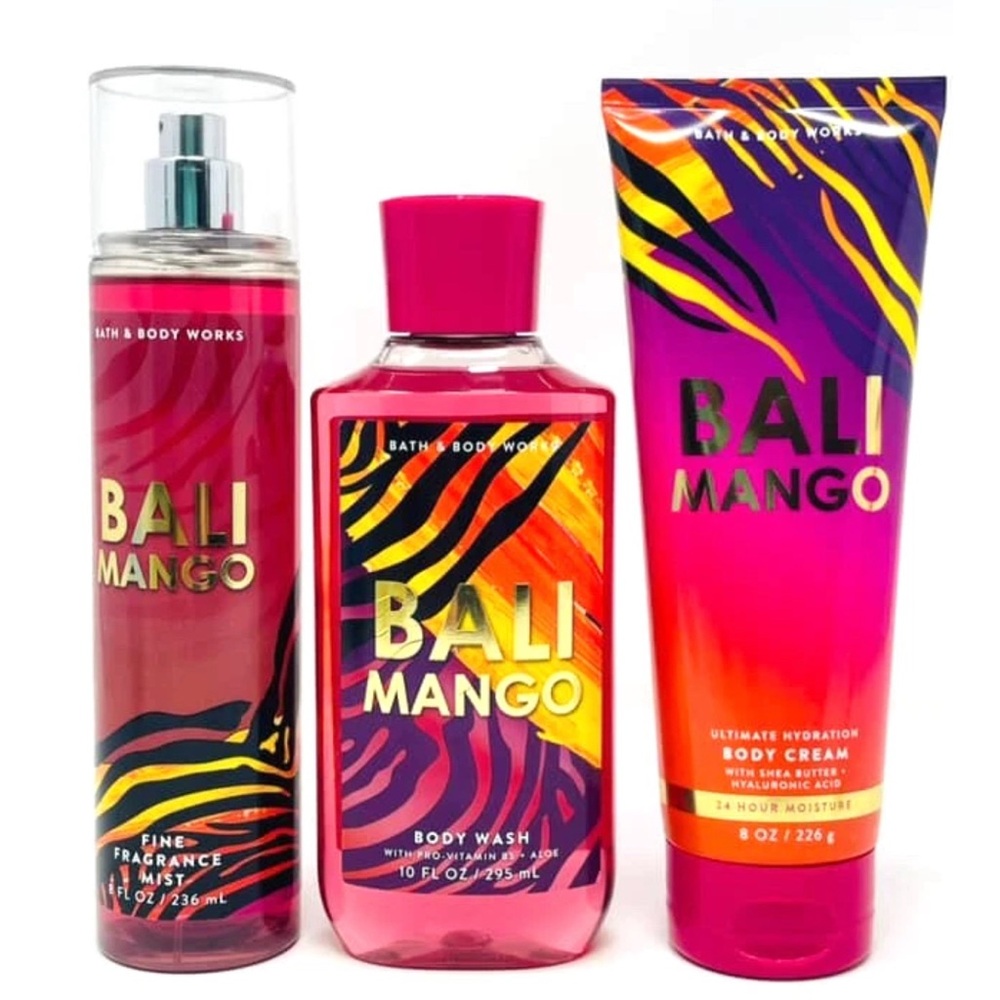 Bath & Body Works Bali Mango Body Wash - Pink and Orange